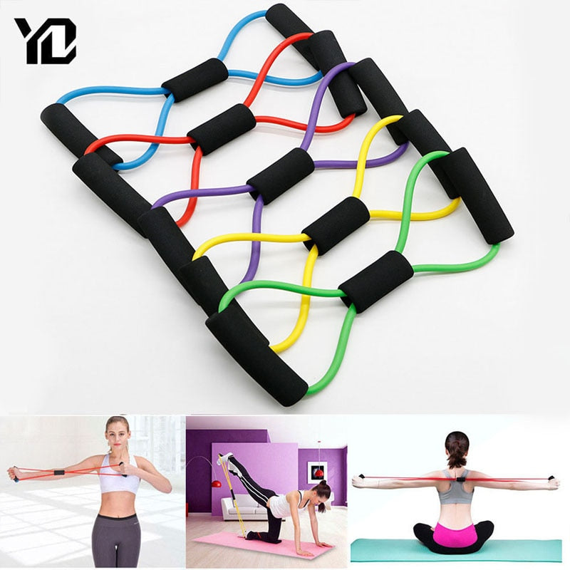 Elastic Resistance Band For Yoga, Pilates, Fitness Resistance Band, Gym  Workout Equipment，Natural Rubber, 150Cm X 15Cm